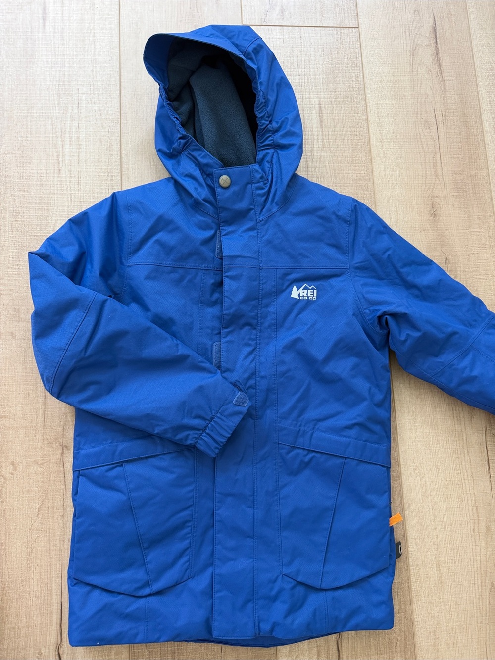 REI Co-op Kids Royal Blue Hooded Insulated Coat-XS (6-7)